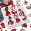 Contas Soltas Acrílicas de Natal Multiespecificação Árvore de Natal com Contas Boneco de Neve Papai Noel Acessórios para Joias DIY Feitos à Mão