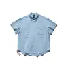 Beijie Moda Masculina 2026 Verão Novo Corda Vermelha Cor Sólida Camisa de Manga Curta Masculina Tendência Roupa de Trabalho Camisa Jaqueta de Meia Manga