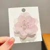 Pinza para el pelo de flor de cerezo linda de verano para mujer, accesorio estilo vacacional, pasador para la parte trasera de la cabeza, pinza para el pelo trenzado de princesa