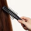 Pente de costela para cabeleireiro masculino retrô de fileira dupla pente pele do cabelo meridiano massagem pente cabelo cacheado fofo pente de costela