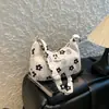 Bolsa de Mão Grande de Veludo com Estampa Fashion 2025 Outono Nova Versátil Estilo Coreano Casual