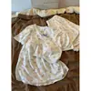 Pijama corto elegante para niña con estampado de conejos, conjunto nuevo de otoño 2026 para mujer con pantalones largos para casa, apto para salir