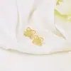 Pendientes de Trébol de Cuatro Hojas de Lujo Ligero Estilo Francés con Incrustaciones de Diamantes y Diseño de Pétalo Hueco, Pendientes Elegantes y Graciosos para Mujer