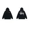 Sudadera con cremallera estilo europeo y americano transfronteriza con estampado de letras, número 8 negro, sudadera con cremallera casual unisex Stu