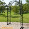 Arco de Jardín de Hierro Forjado Estilo Europeo Soporte para Flores Enrejado para Plantas Trepadoras Parque Flores de Exterior Jardín de Rosas Puerta de Flores Soporte para Flores