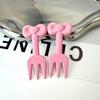Garfo com Laço de Gato Colorido Criativo Fofo Acessórios para Headwear DIY Grampo de Cabelo Acessórios para Capa de Celular com Cola de Creme