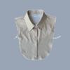 Camisa a rayas con cuello falso que combina con todo, camisa con cuello falso, camisa con personalidad decorativa y temperamento, camisa cómoda y holgada que combina con todo.