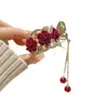 Pinza con Cabeza de Rosa para Mujer Chica Famosa de Internet Pinza Pequeña para Cola de Caballo Accesorios para el Cabello Dulces Versátiles Pinza de Tiburón