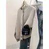Cardigan de Tricô Manga Longa Estilo Coreano Estilo Preguiçoso para Mulheres na Primavera e Outono Casual Aparência Emagrecedora Versátil Suéter Jaqueta de Botão Único Top