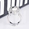 Anillo de cabeza de calavera punk estilo punk europeo y americano chapado en oro de 18 quilates anillo vintage joyería de mano al por mayor