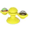 Juguete para Gatos Juguetes Interactivos para Mascotas para Gatos Juego de Rompecabezas para Gatos Juguete con Molinillo Placa Giratoria para Gatito Cepillar Dientes Suministros para Mascotas