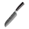 Conjunto de facas de cozinha Cross-Border com cabo de madeira em aço inoxidável, cores populares, para cozinhar, cortar legumes e frutas. Faca Santoku, utensílio de cozinha doméstico.