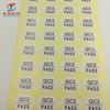 Papel recubierto Senteng en stock, adhesivo de control de calidad transparente plateado mate, etiqueta de inspección PASS, etiqueta calificada, envío gratuito