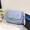 Bolso de Hombro Transparente Original Japonés, Bolso Cruzado, Estilo Universitario, Versátil, Sencillo, Bolso Mensajero de Gran Capacidad