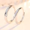 Anillo de Pareja Amor Entrelazado de Plata Esterlina