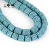 Cuentas de Pincel Ovaladas Cilíndricas de Piedra Volcánica Coloridas para Collar Pulsera DIY Accesorios de Joyería de Aromaterapia Venta Directa de Fábrica DIY