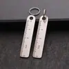 Etiqueta de acero inoxidable antipérdida, grabada a láser, con número de teléfono, matrícula, etiqueta de equipaje, colgante para llave de coche, directa de fábrica