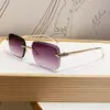 Gafas de Sol sin Montura con Borde de Cabeza de Leopardo Transfronterizas Europeas y Americanas para Mujer Estilo Lujo Ligero Metal Cuadrado Lente Floral Gafas de Sol de Moda