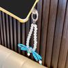 Cadena para teléfono móvil con cuentas, llavero colgante, cadena colgante para teléfono móvil anticaída, exquisita pulsera de cristal, pequeño regalo al por mayor