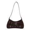 Bolsa Feminina Design de Nicho 2025 Moda Bolsa de Axila Feminina Estilo Coreano Primavera Nova Pu Casual Fivela de Cinto Transversal Trendy