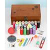 Caja de costura para traje, bolsa de costura, hilo de coser para el hogar, caja de almacenamiento de costura, herramientas de punto de cruz, caja de costura de madera maciza