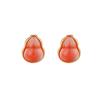 Pendientes de plata de ley S925 chapados en oro con diseño de calabaza y hebilla, estilo hada de lujo ligero y pequeño.