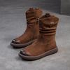 Xangai Jie Jie 2024 inverno novo americano retro Maillard botas western Denim knight botas maré sapatos femininos