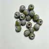 Cuentas de Resina de Dos Colores de 12 mm, Cuentas Ojo de Gato de Color Antiguo, Ropa DIY, Accesorios para Zapatos, Cuentas para Maletas, Cuentas para Trajes de Baño, Accesorios