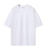 Camiseta de Hombre de Algodón Puro de Manga Corta y Cuello Redondo Pesada de 260g Tops al por Mayor Camiseta de Color Puro Uniformes de Trabajo de Verano para Hombre Transfronterizos