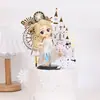 Elsa Elsa Decoração de Bolo de Princesa Olaf Castelo Roda Gigante Festa de Aniversário de Meninas Enfeites de Confeitaria Decoração
