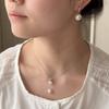 Collar de perlas dobles con borlas para mujer, estilo francés, ligero, de lujo, de alta gama, con cadena de clavícula con borlas, estilo frío, sencillo para estudiantes.