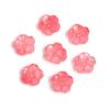 Atacado 10mm pétalas de vidro transparente gradiente com furo passante florzinha de vidro diy joias com contas pequenos acessórios suporte de flores