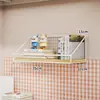 Estante de almacenamiento de pared para dormitorio, organizador de mesita de noche de pared sin taladro para estudiantes, solución de almacenamiento de pared para literas superiores