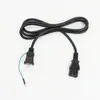 Cable de Alimentación con Enchufe Estándar Japonés y Cables Expuestos, Enchufe Japonés de Tres Conductores, Cabeza Recta con Sufijo, Cable de Alimentación de Cobre Puro