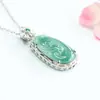 Pingente Ruyi de Jadeíta Natural Grau A Colar de Jade Água Azul E-commerce de Transmissão ao Vivo Atacado Dropshipping S5100906