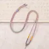 Al por mayor Nuevo Estilo Chino Patrón de Olas Color Mixto Colgante de Collar Cuerda DIY Hecho a Mano Trenzado Colgante de Jade Cuerda para Colgar Cadena de Suéter Cadena para Clavícula