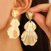 Aretes Transfronterizos Europeos y Americanos Otoño e Invierno Nuevos Textura de Madera Hoja de Arce Aretes Mujer Arce Rojo Aretes Collar de Hoja Personalizado