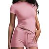Camiseta de Manga Corta Kardashian, Cuello Redondo, Pantalones Cortos para Mujer Estilo Europeo y Americano, Ropa de Casa, Conjunto Casual, Modal, Ropa Casual Japonesa y Coreana
