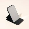 Novo espelho de maquiagem PU portátil de mesa vertical dobrável espelho pequeno dobrável HD para maquiagem de estudantes