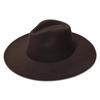 [Borde Ancho Engrosado] Sombrero de Copa de Lana Otoño e Invierno para Hombres y Mujeres Sombrero de Jazz Sombrero Británico para Ahogar Pimienta