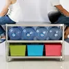 Prateleira Espessada de Aço Inoxidável Rack de Armazenamento de Cozinha Prateleira de Armazenamento de Chão Prateleira de Três Níveis para Micro-ondas Panelas Utensílios de Cozinha
