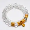[Empilhamento de Ouro e Jade] Pulseira de Cristal Branco Natural Feminina Mais Fácil de Combinar Pulseira Avançada de Clareamento de Cristal Branco Atacado