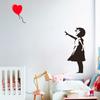 Banksy Graffiti Corazón Globo Niña Pequeña Detallado Pegatina Temu Dropshipping