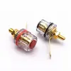 Varilla de Cobre Chapada en Oro Amplificador de Potencia Altavoz Audio 520 Transparente de Cristal Terminal de Unión Medio Enchufe Banana de 4 mm para Altavoz
