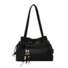 Bolso Grande de Otoño para Mujer Bolso Tote Simple de Moda Bolso de Hombro Retro para Mujer Estilizado de Nicho para el Trabajo