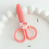 Tesoura Doméstica Gatinho Fofo Tesoura de Plástico com Lâmina Cartoon para Estudante Tesoura Mini para Cortar Papel DIY Handmade para Jardim de Infância