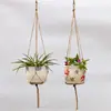 Maceta de Enverdecimiento Hortícola Red de Colgar de Cuerda de Yute Maceta Cesta Colgante Bolsa de Red Cesta Colgante Tejida de Cuerda Fina de Yute