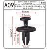 Hebilla de Expansión para Coche de 8 mm Tornillo de Plástico Sujetador Universal Remache para Guardabarros Clip para Parachoques Guardabarros