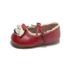 Ins Zapatos pequeños de cuero estilo francés 2026 primavera y otoño nuevo versión coreana lindos zapatos de princesa de dibujos animados para niñas con suelas blandas