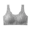 Ropa interior con hebilla frontal para madre, chaleco para mujeres de mediana edad y mayores, talla grande, sin costuras, sin aros, anti-caída, sujetador de encaje